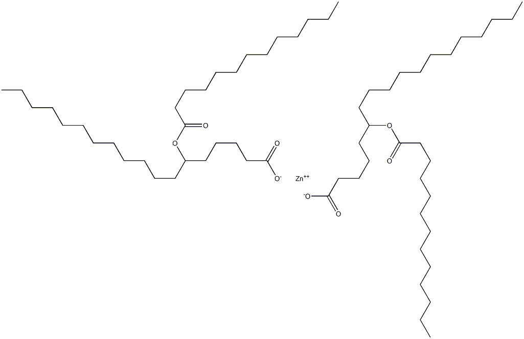 ビス(6-トリデカノイルオキシオクタデカン酸)亜鉛 化学構造式