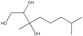 3,7-ジメチル-1,2,3-オクタントリオール 化学構造式