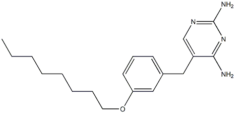 2,4-Diamino-5-[3-octyloxybenzyl]pyrimidine,,结构式