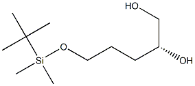 (2R)-5-[(tert-ブチルジメチルシリル)オキシ]ペンタン-1,2-ジオール 化学構造式