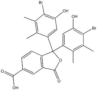 1,1-Bis(4-bromo-5-hydroxy-2,3-dimethylphenyl)-1,3-dihydro-3-oxoisobenzofuran-5-carboxylic acid,,结构式