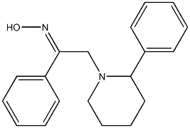 1-Phenyl-2-(2-phenylpiperidino)ethanone (E)-oxime Structure
