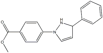 4-(3-フェニル-4-ピラゾリン-1-イル)安息香酸メチル 化学構造式