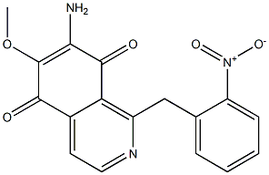 7-Amino-6-methoxy-1-(2-nitrobenzyl)isoquinoline-5,8-dione Struktur