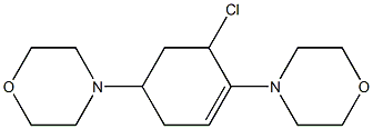 1,4-ジモルホリノ-6-クロロ-1-シクロヘキセン 化学構造式