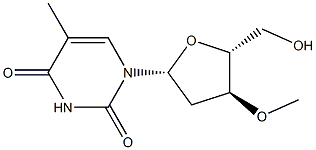 3'-O-Methylthymidine,,结构式