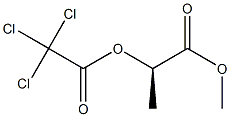 [R,(+)]-2-[(トリクロロアセチル)オキシ]プロピオン酸メチル 化学構造式
