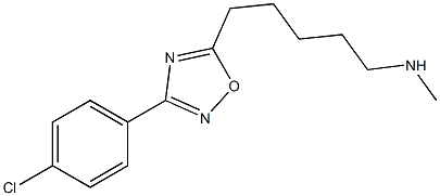 3-(4-Chlorophenyl)-5-[5-(methylamino)pentyl]-1,2,4-oxadiazole 结构式