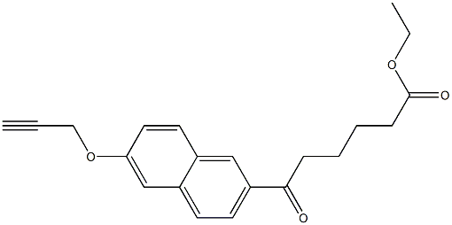 6-Oxo-6-[6-(propargyloxy)-2-naphtyl]hexanoic acid ethyl ester Structure