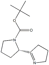 (2S)-2-(1-ピロリン-2-イル)-1-ピロリジンカルボン酸tert-ブチル 化学構造式