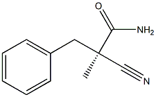 [R,(-)]-2-Cyano-2-methyl-3-phenylpropionamide Structure