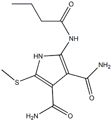 2-[Butyrylamino]-5-[methylthio]-1H-pyrrole-3,4-dicarboxamide