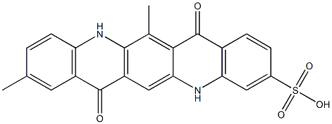 5,7,12,14-Tetrahydro-9,13-dimethyl-7,14-dioxoquino[2,3-b]acridine-3-sulfonic acid Structure