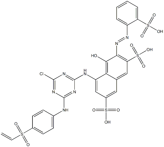 5-[[4-Chloro-6-[[4-(ethenylsulfonyl)phenyl]amino]-1,3,5-triazin-2-yl]amino]-4-hydroxy 3-[(2-sulfophenyl)azo]-2,7-naphthalenedisulfonic acid