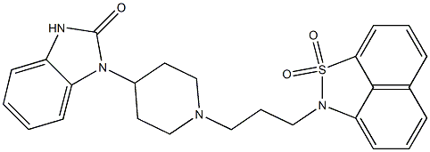 2-[3-[4-[(2,3-Dihydro-2-oxo-1H-benzimidazol)-1-yl]-1-piperidinyl]propyl]-2H-naphth[1,8-cd]isothiazole 1,1-dioxide