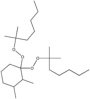 2,3-Dimethyl-1,1-bis(1,1-dimethylhexylperoxy)cyclohexane Structure