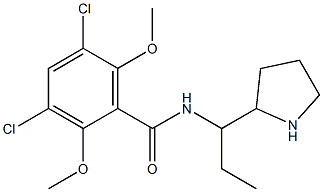 3,5-Dichloro-2,6-dimethoxy-N-(1-ethyl-2-pyrrolidinylmethyl)benzamide Struktur
