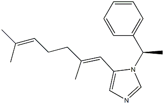 1-[(R)-1-Phenylethyl]-5-[(E)-2,6-dimethyl-1,5-heptadienyl]-1H-imidazole Struktur