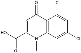 5,7-Dichloro-1-methyl-1,4-dihydro-4-oxoquinoline-2-carboxylic acid Struktur