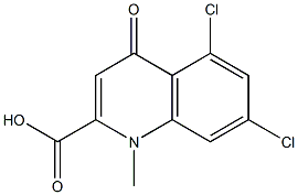 5,7-Dichloro-1-methyl-1,4-dihydro-4-oxoquinoline-2-carboxylic acid Structure