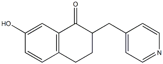 2-(4-Pyridylmethyl)-7-hydroxytetralin-1-one Structure