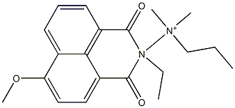 N-Ethyl-6-methoxy-N,N-dimethyl-1,3-dioxo-1H-benzo[de]isoquinoline-2(3H)-propane-1-aminium Structure