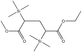 2,4-Bis(trimethylsilyl)pentanedioic acid 1-ethyl 5-methyl ester Struktur
