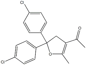 2,2-Di(4-chlorophenyl)-4-acetyl-5-methyl-2,3-dihydrofuran,,结构式
