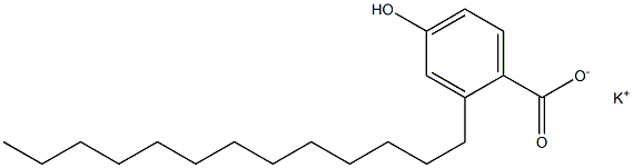 2-Tridecyl-4-hydroxybenzoic acid potassium salt Structure