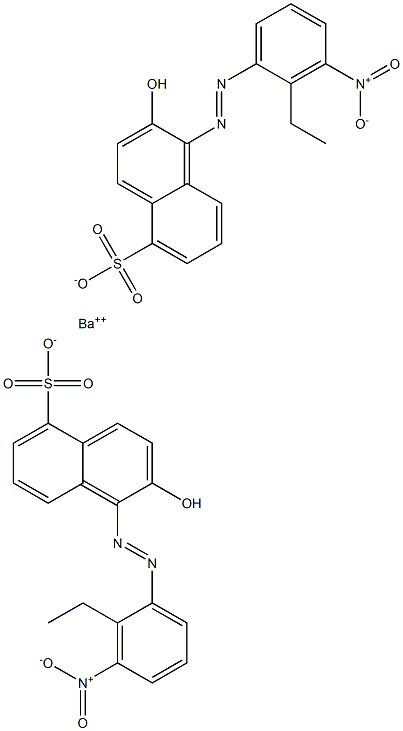 Bis[1-[(2-ethyl-3-nitrophenyl)azo]-2-hydroxy-5-naphthalenesulfonic acid]barium salt Structure