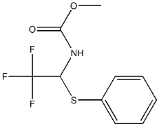 N-(2,2,2-Trifluoro-1-phenylthioethyl)carbamic acid methyl ester Structure