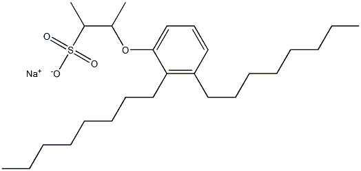 3-(2,3-Dioctylphenoxy)butane-2-sulfonic acid sodium salt Structure