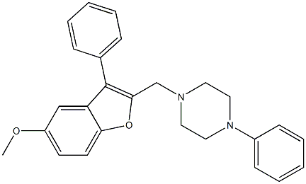 4-[(5-Methoxy-3-phenylbenzofuran-2-yl)methyl]-1-phenylpiperazine