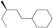 (-)-[(R)-3-Methylpentyl]cyclohexane Structure