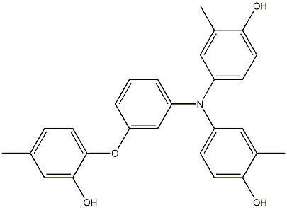 N,N-Bis(4-hydroxy-3-methylphenyl)-3-(2-hydroxy-4-methylphenoxy)benzenamine Structure