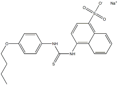 4-[3-(p-Butoxyphenyl)thioureido]-1-naphthalenesulfonic acid sodium salt Struktur