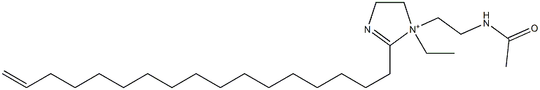 1-[2-(アセチルアミノ)エチル]-1-エチル-2-(16-ヘプタデセニル)-2-イミダゾリン-1-イウム 化学構造式