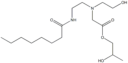 [N-(2-Octanoylaminoethyl)-N-(2-hydroxyethyl)amino]acetic acid 2-hydroxypropyl ester 结构式