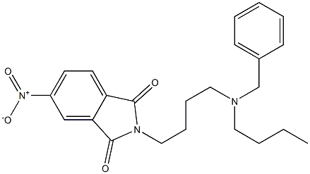 N-[4-(Butylbenzylamino)butyl]-4-nitrophthalimide,,结构式