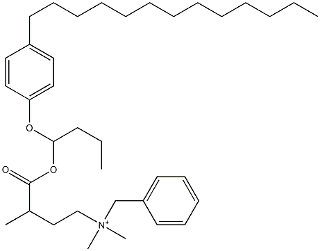  N,N-Dimethyl-N-benzyl-N-[3-[[1-(4-tridecylphenyloxy)butyl]oxycarbonyl]butyl]aminium