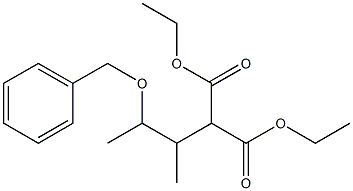 4-ベンジルオキシ-2-エトキシカルボニル-3-メチルペンタン酸エチル 化学構造式