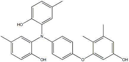 N,N-Bis(2-hydroxy-5-methylphenyl)-4-(5-hydroxy-2,3-dimethylphenoxy)benzenamine,,结构式