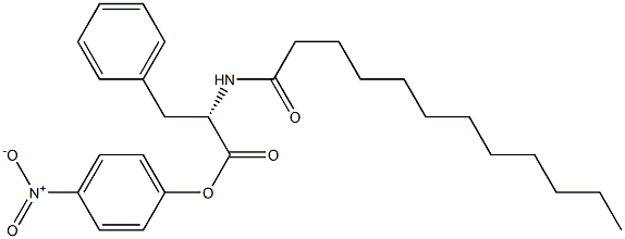 N-ドデカノイル-L-Phe-ONp 化学構造式