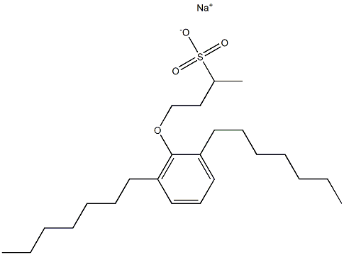 4-(2,6-Diheptylphenoxy)butane-2-sulfonic acid sodium salt 结构式