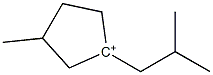 1-(2-Methylpropyl)-3-methylcyclopentane-1-cation