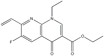 1,4-Dihydro-6-fluoro-7-ethenyl-4-oxo-1-ethyl-1,8-naphthyridine-3-carboxylic acid ethyl ester Structure