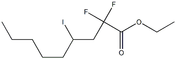 2,2-ジフルオロ-4-ヨードノナン酸エチル 化学構造式
