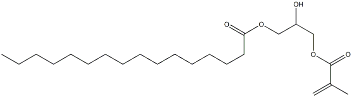 Hexadecanoic acid 2-hydroxy-3-(methacryloyloxy)propyl ester 结构式