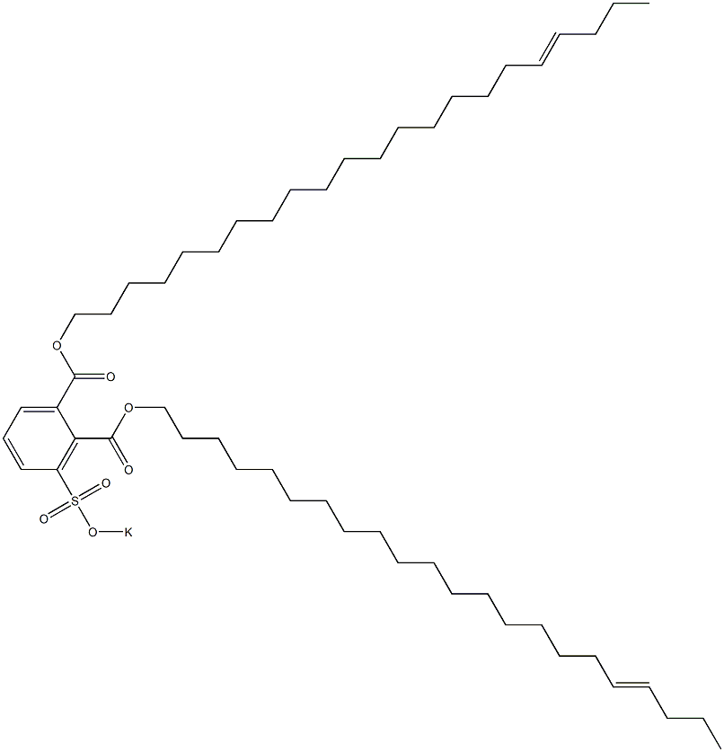 3-(Potassiosulfo)phthalic acid di(18-docosenyl) ester 结构式
