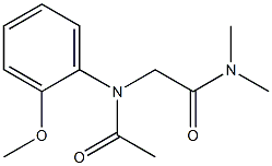N-(Dimethylcarbamoylmethyl)-o-methoxyacetanilide Struktur